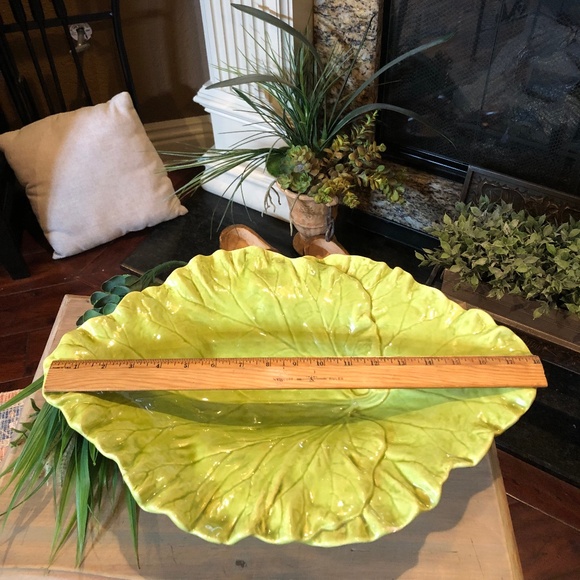18 Inch Vintage Royal Haegar Cabbage Leaf Serving Dish  R599 - Picture 4 of 5